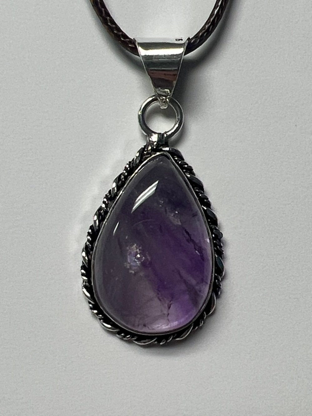 Amethyst teardrop necklace